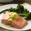 Alaska Sockeye Salmon with Orange Ginger Compound Butter